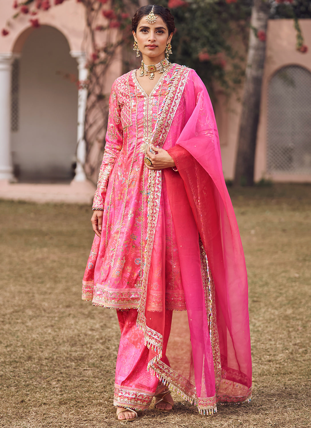 Ravishing Deep Pink Heavy Embroidered Punjabi Suit – Punjabi Salwar Suits